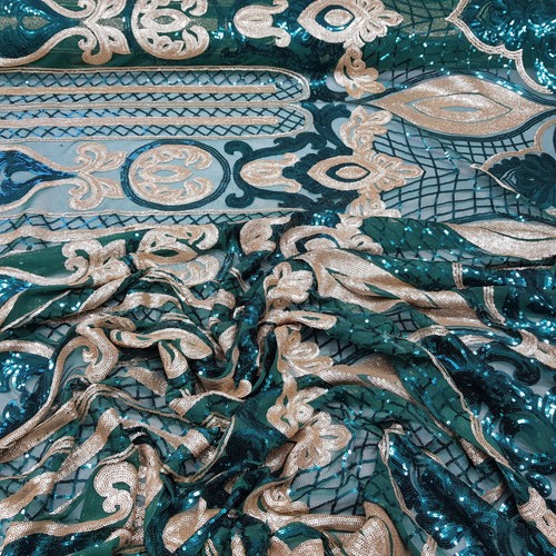 Heavy bling lace fabric - heavy,