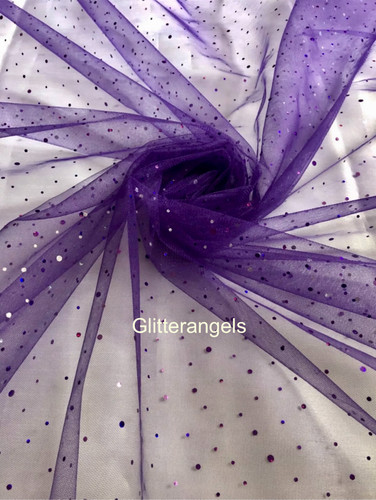 Holographic sequin tulle net - holographic,