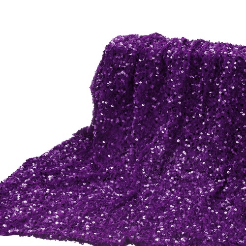 Yard purple sequin - yard, fabric