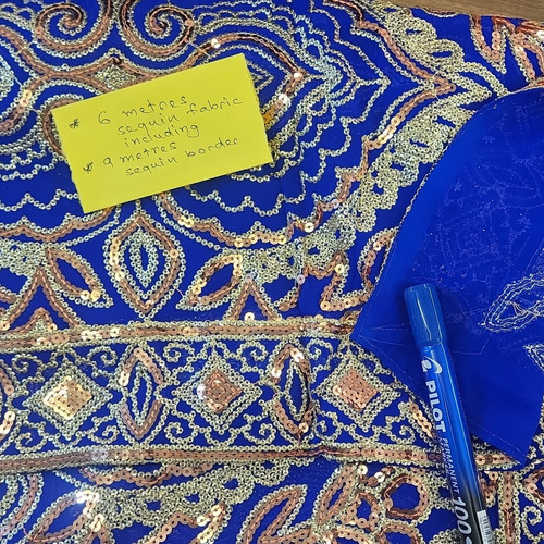 Royal blue sequin - royal, fabric
