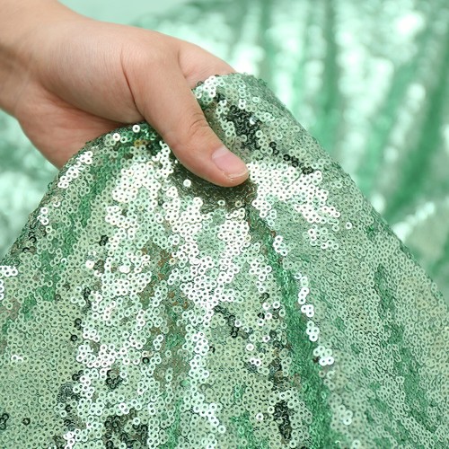 Mint green sequin fabric - mint,