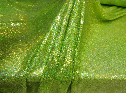 Lime green iridescent hologram - iridescent,