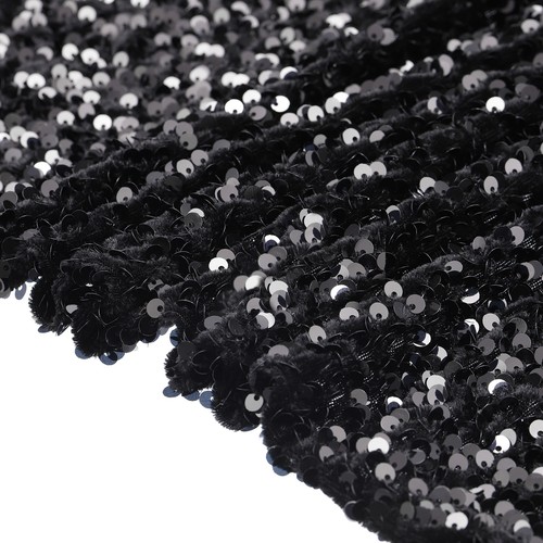 Sequin fabric black yard - fabric,