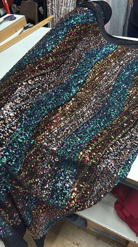 Coloured sequin velvet - coloured,